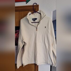 Polo by Ralph Lauren Men's Off-White Zip-Up Sweater